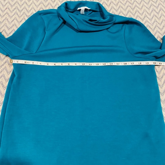 Cable & Gauge Studio Women's Size Medium Lounge Turtleneck Top – Sea Green - Picture 8 of 9